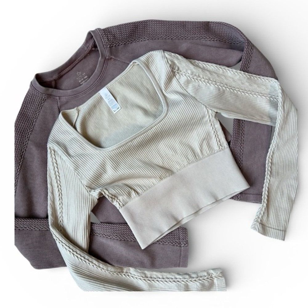 Offline by Aerie Cropped Workout Tops set of 2